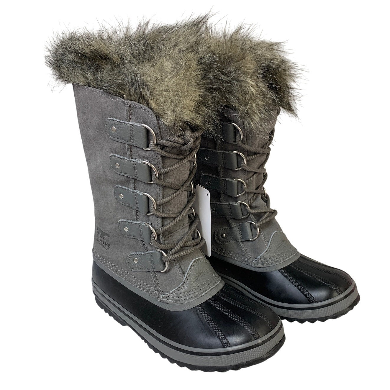 New Sorel Womens Size 8 Gray Arctic Mid Calf Lace Up Warm Snow Boots Shoes