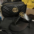 Quilted Crossbody Bag & Slides
