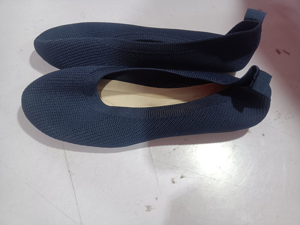 Round Toe Flats Shoes Casual Comfortable Soft Slip On Knit Mesh Shoes For Women See size chart under “more details”